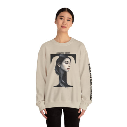 Letter T, Stylish Artistic Sweatshirt, Trendy Crewneck, Graphic Sweater, Cozy Unisex Top, Unique Gift for Art Lovers, Everyday Comfort