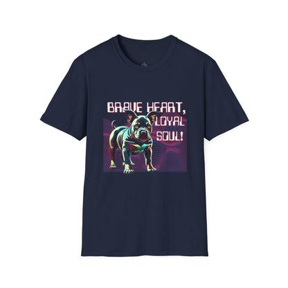 Unisex Dog Lover T-Shirt - Brave Heart, Loyal Soul! Graphic Tee, Pet Owner Gift, Casual Wear, Animal Lover Apparel, Comfortable Tee