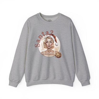 Funny Cookie Lover Sweatshirt - Retro Design - Santa? Christmas