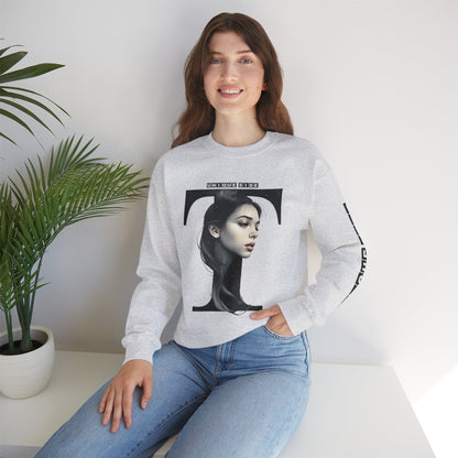 Letter T, Stylish Artistic Sweatshirt, Trendy Crewneck, Graphic Sweater, Cozy Unisex Top, Unique Gift for Art Lovers, Everyday Comfort