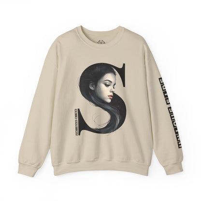 Letter S, Stylish Artistic Sweatshirt, Trendy Crewneck, Graphic Sweater, Cozy Unisex Top, Unique Gift for Art Lovers, Everyday Comfort