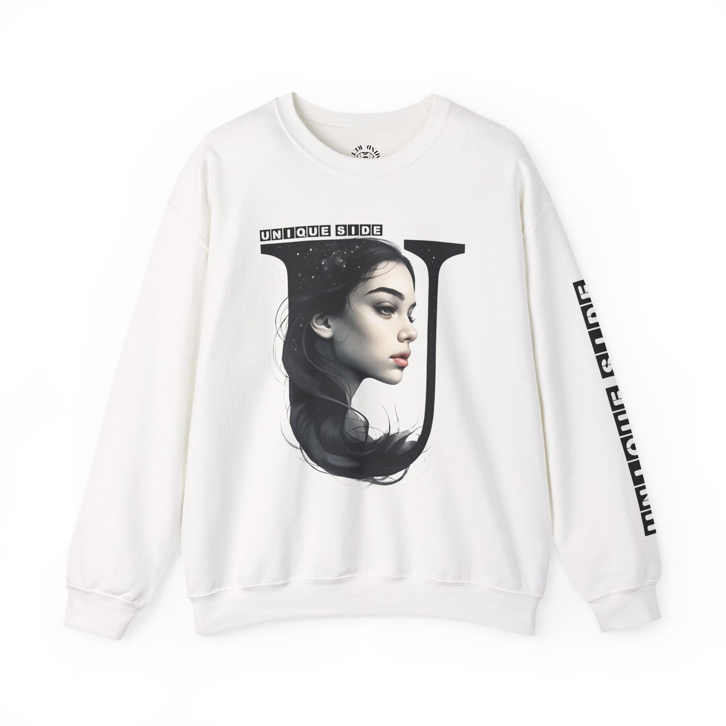Letter U, Stylish Artistic Sweatshirt, Trendy Crewneck, Graphic Sweater, Cozy Unisex Top, Unique Gift for Art Lovers, Everyday Comfort