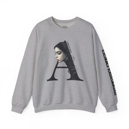 Letter A,Stylish Artistic Sweatshirt, Trendy Crewneck, Graphic Sweater, Cozy Unisex Top, Unique Gift for Art Lovers, Everyday Comfort