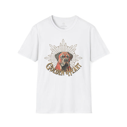 Golden Heart Dog Lover Unisex Softstyle T-Shirt