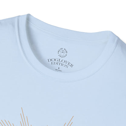 Golden Heart Dog Art Unisex T-Shirt, Animal Lover Gift, Pet Enthusiast Tee, Casual Wear, Birthday Gift, Cute Dog T-Shirt