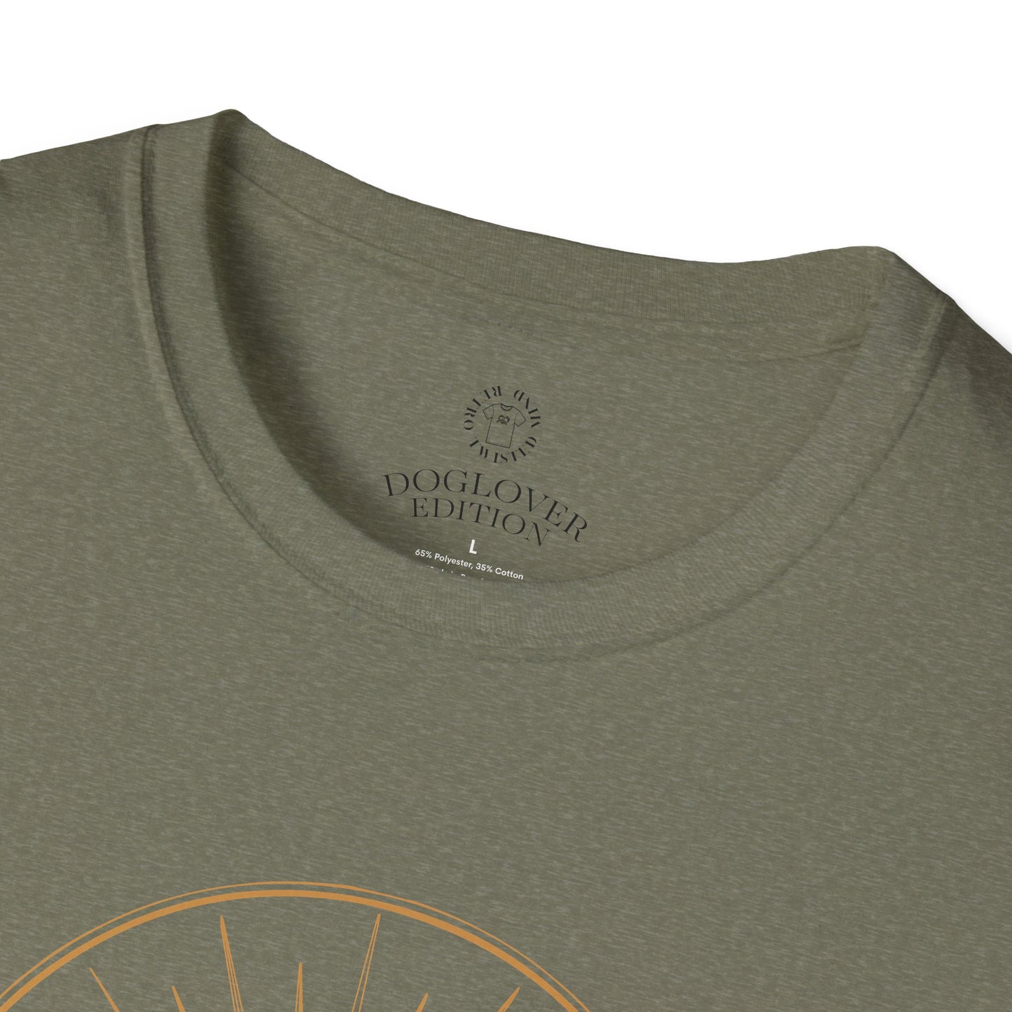 Golden Heart Dog Tee | Unisex Softstyle T-Shirt, Pet Lover Gift, Animal Adoption Awareness, Casual Wear, Dog Mom Apparel