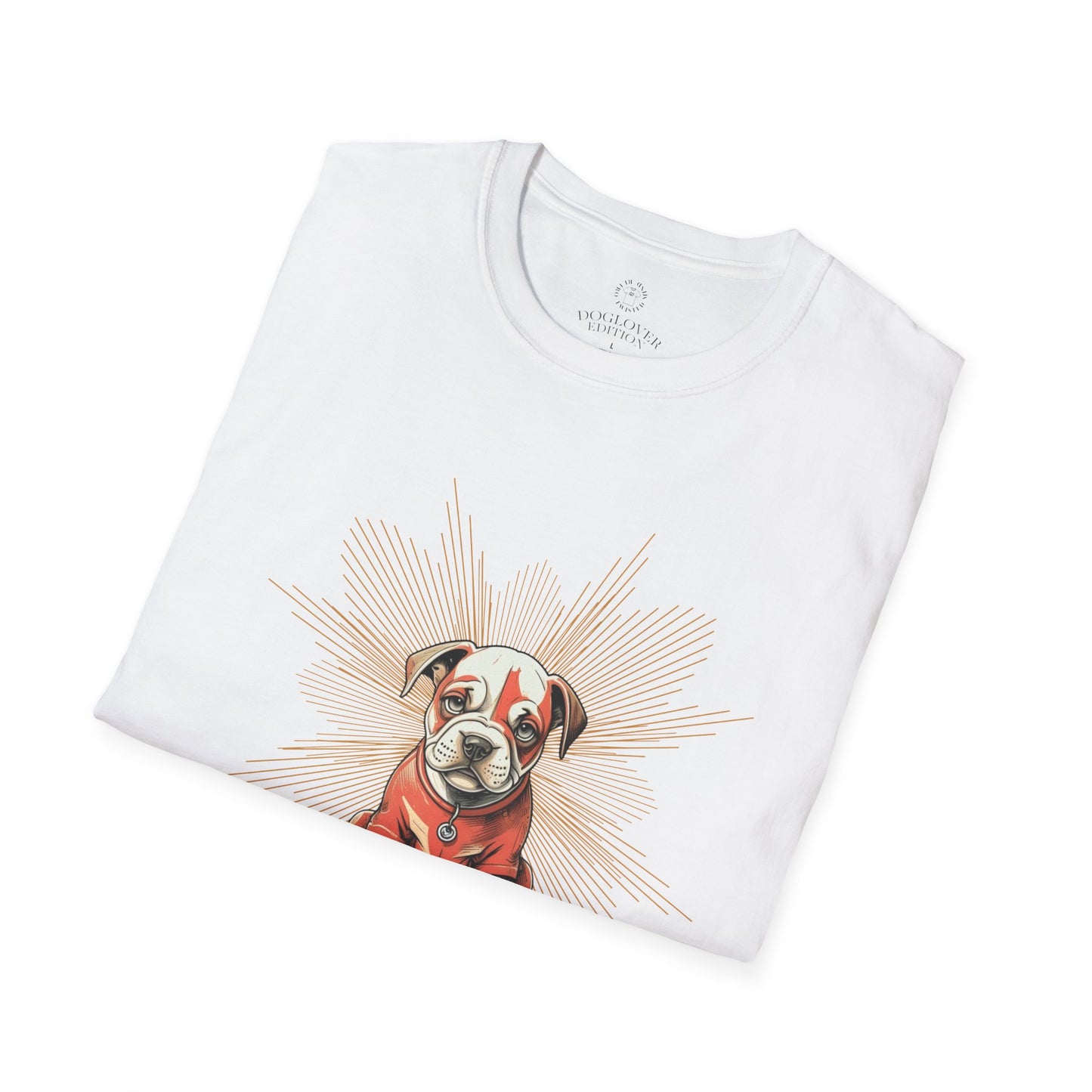 Golden Heart Dog Art Unisex T-Shirt, Animal Lover Gift, Pet Enthusiast Tee, Casual Wear, Birthday Gift, Cute Dog T-Shirt