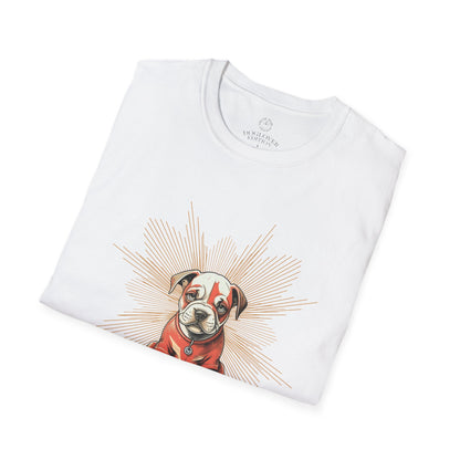 Golden Heart Dog Art Unisex T-Shirt, Animal Lover Gift, Pet Enthusiast Tee, Casual Wear, Birthday Gift, Cute Dog T-Shirt