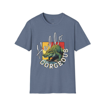 Hello Gorgeous Unisex Softstyle T-Shirt – Fun and Casual Graphic Tee,florida,gator,