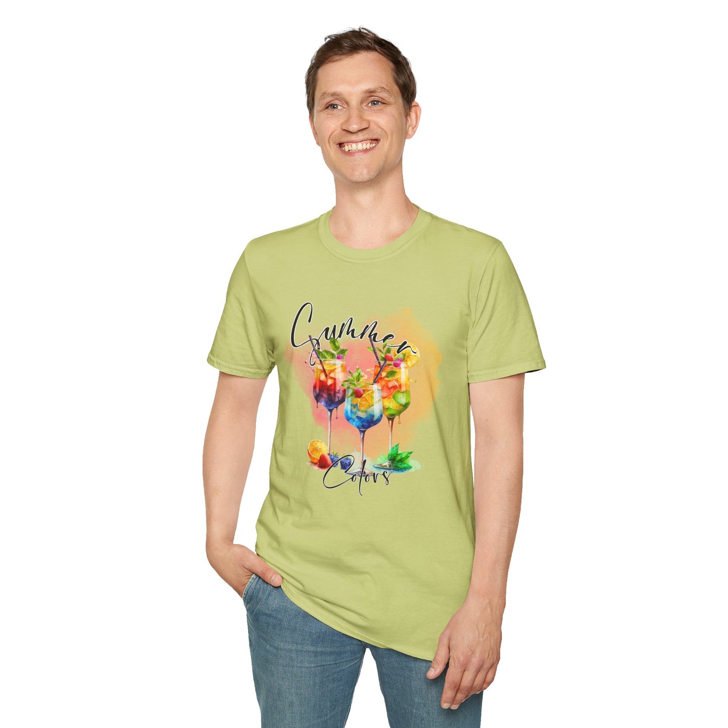 Colorful Floral Summer Unisex T-Shirt, Boho Shirt, Gift for Her, Vacation Tee, Festival Apparel, Summer Outfit