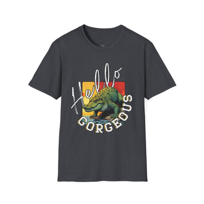 Hello Gorgeous Unisex Softstyle T-Shirt – Fun and Casual Graphic Tee,florida,gator,