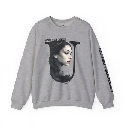 Letter U, Stylish Artistic Sweatshirt, Trendy Crewneck, Graphic Sweater, Cozy Unisex Top, Unique Gift for Art Lovers, Everyday Comfort