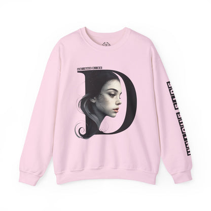 Letter D,Stylish Artistic Sweatshirt, Trendy Crewneck, Graphic Sweater, Cozy Unisex Top, Unique Gift for Art Lovers, Everyday Comfort