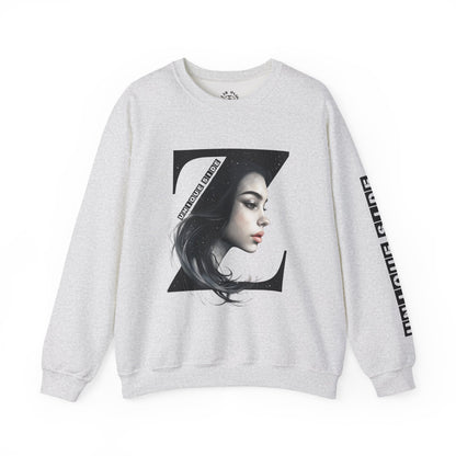 Letter Z, Stylish Artistic Sweatshirt, Trendy Crewneck, Graphic Sweater, Cozy Unisex Top, Unique Gift for Art Lovers, Everyday Comfort
