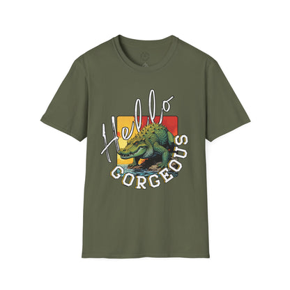 Hello Gorgeous Unisex Softstyle T-Shirt – Fun and Casual Graphic Tee,florida,gator,