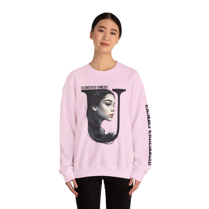 Letter U, Stylish Artistic Sweatshirt, Trendy Crewneck, Graphic Sweater, Cozy Unisex Top, Unique Gift for Art Lovers, Everyday Comfort