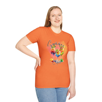 Colorful Floral Summer Unisex T-Shirt, Boho Shirt, Gift for Her, Vacation Tee, Festival Apparel, Summer Outfit