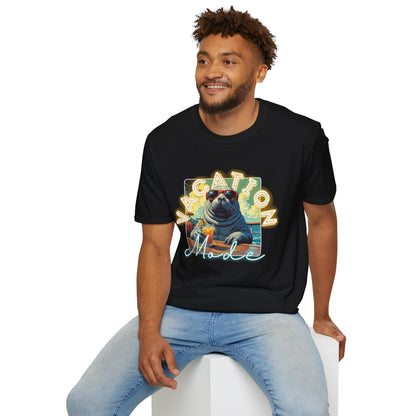 Vacation Mode Unisex T-Shirt - Fun Summer Beach Graphic Tee,manatee