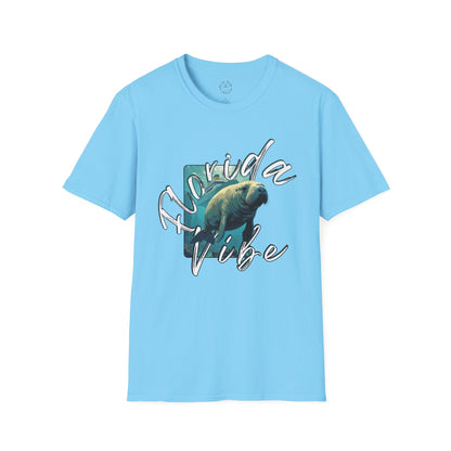Florida Vibe Unisex Softstyle T-Shirt - Casual Beachwear Tee, manatee