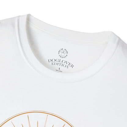 Golden Heart Dog Tee | Unisex Softstyle T-Shirt, Pet Lover Gift, Animal Adoption Awareness, Casual Wear, Dog Mom Apparel