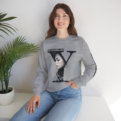 Letter Y, Stylish Artistic Sweatshirt, Trendy Crewneck, Graphic Sweater, Cozy Unisex Top, Unique Gift for Art Lovers, Everyday Comfort